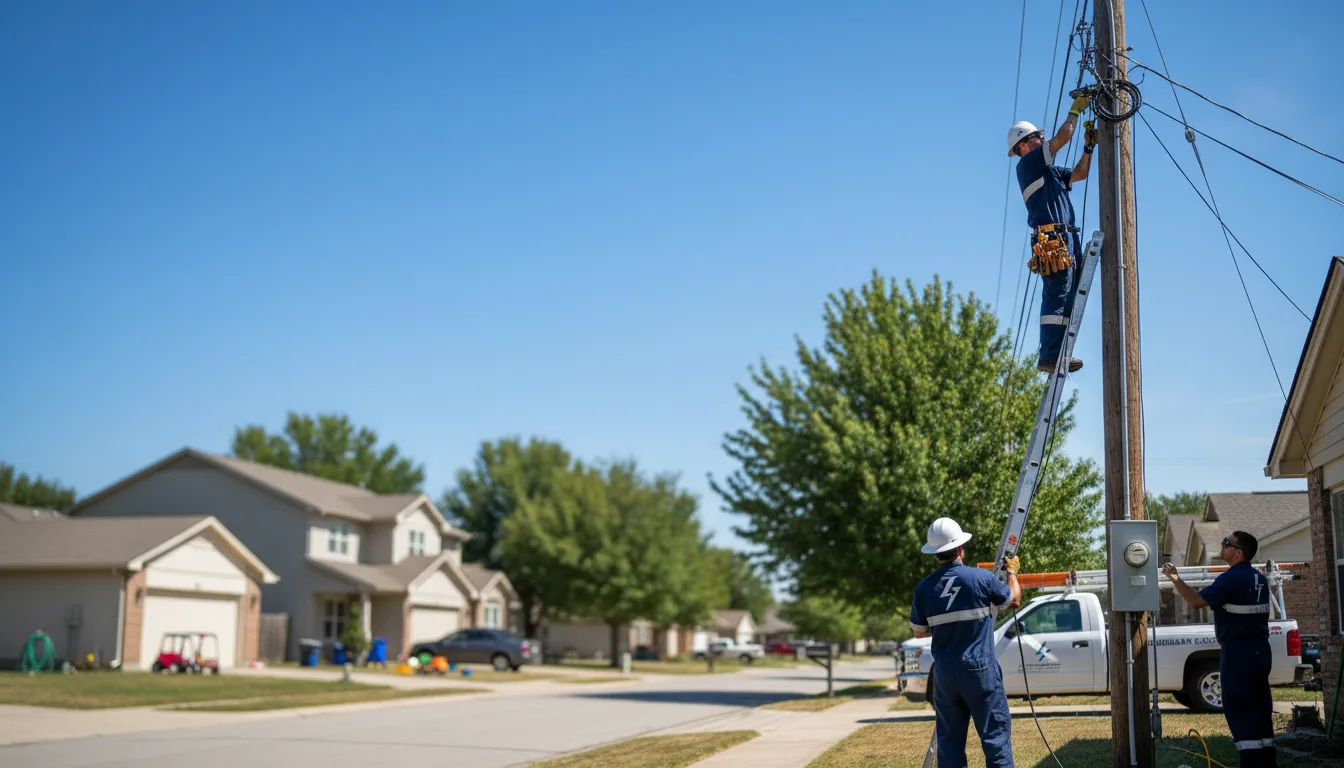 Residential electrician providing installation services in Midvale, UT